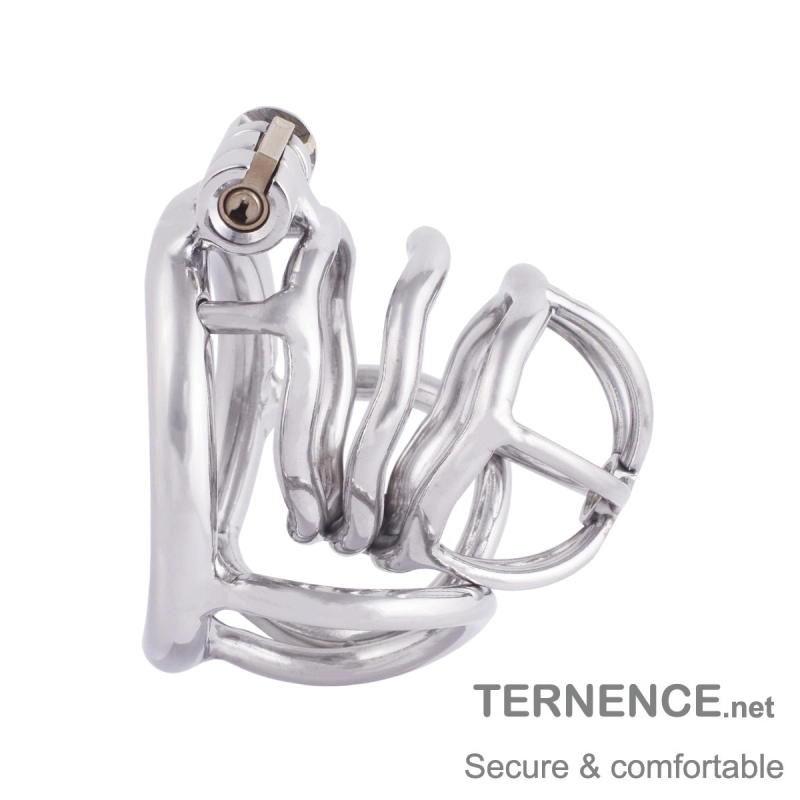 TERNENCE Steel Chastity Cage with Ergonomic Design Splitter Base Ring for Male SM Penis Exercise Sex Toys