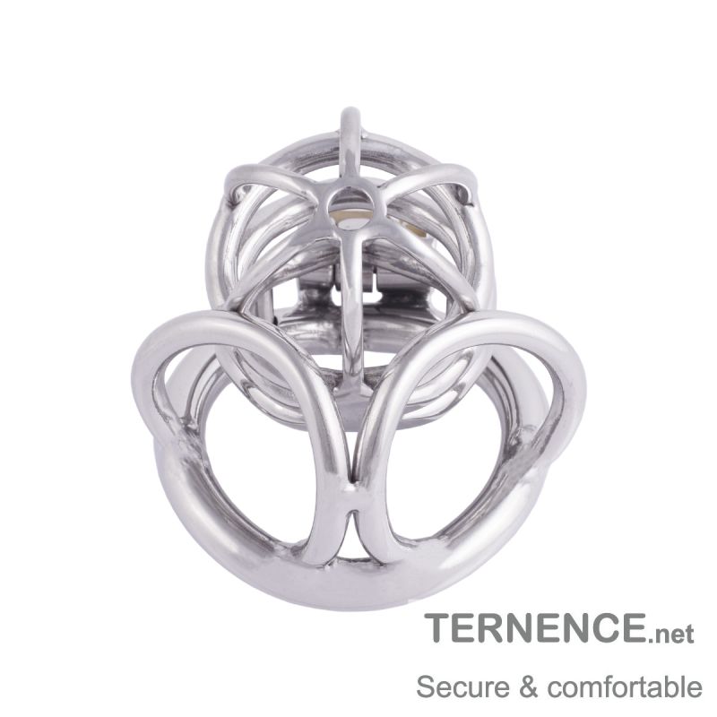 TERNENCE Steel Chastity Cage with Ergonomic Design Splitter Base Ring for Male SM Penis Exercise Sex Toys