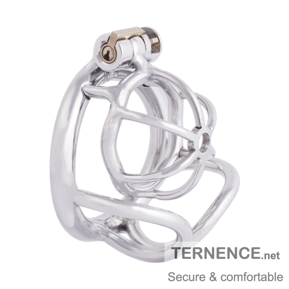 TERNENCE Male Chastity Device Small 304 Steel Stainless Comfortable Ergonomic Design Closed Ring Cock Cage Men