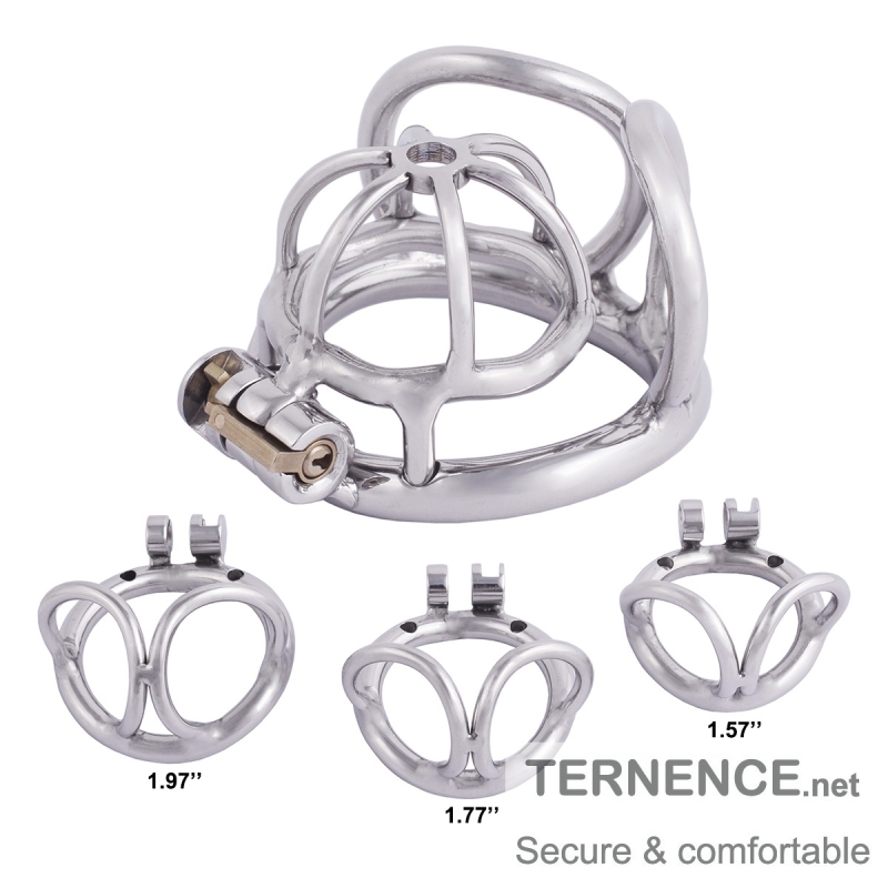 TERNENCE Male Chastity Device Small 304 Steel Stainless Comfortable Ergonomic Design Closed Ring Cock Cage Men