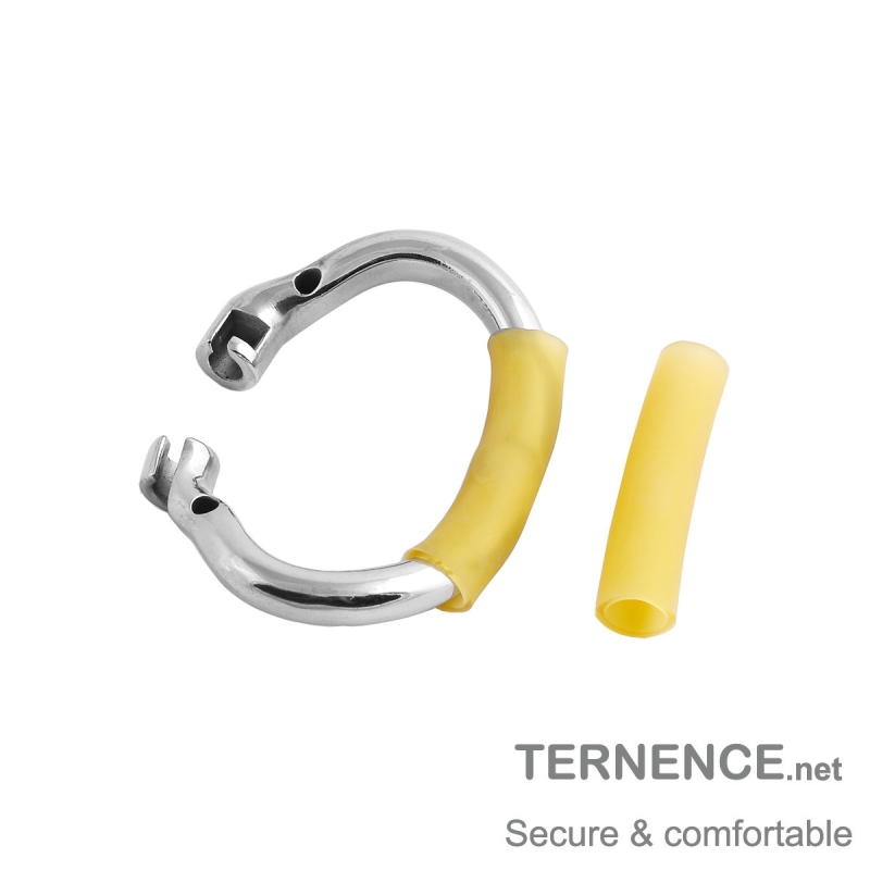 TERNENCE Ergonomic Design Chastity Device Cock Cage Base Hinged Ring Accessories 50mm Latex Tube H105 (2 Pack)