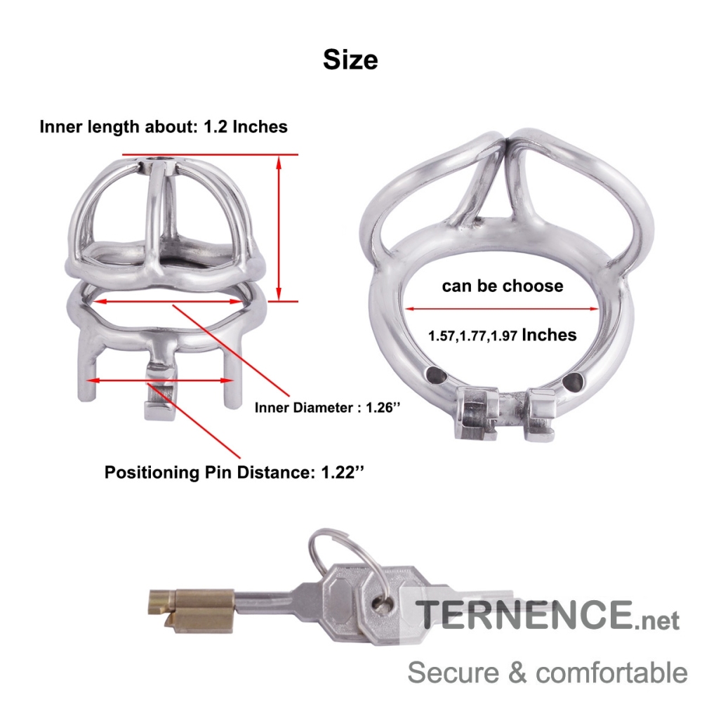 TERNENCE Male Chastity Cage Medical Grade 304 Stainless Steel Ergonomic Design Mens Sexual Health SM Penis Exercise Sex Toys