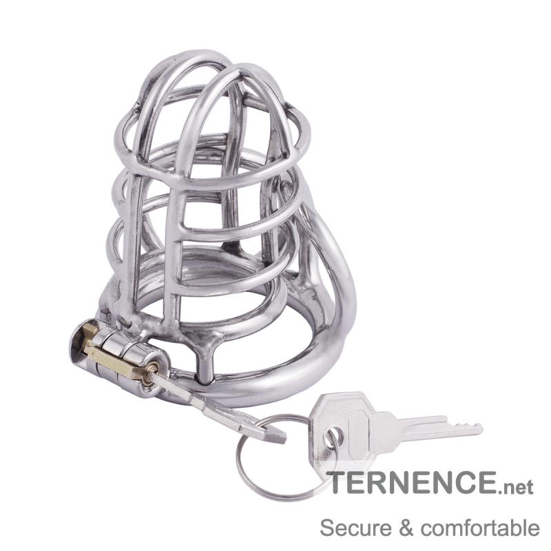 TERNENCE Metal Male Chastity Device 304 Steel Stainless Comfortable Closed Ring Cock Cage Adult Game Sex Toy