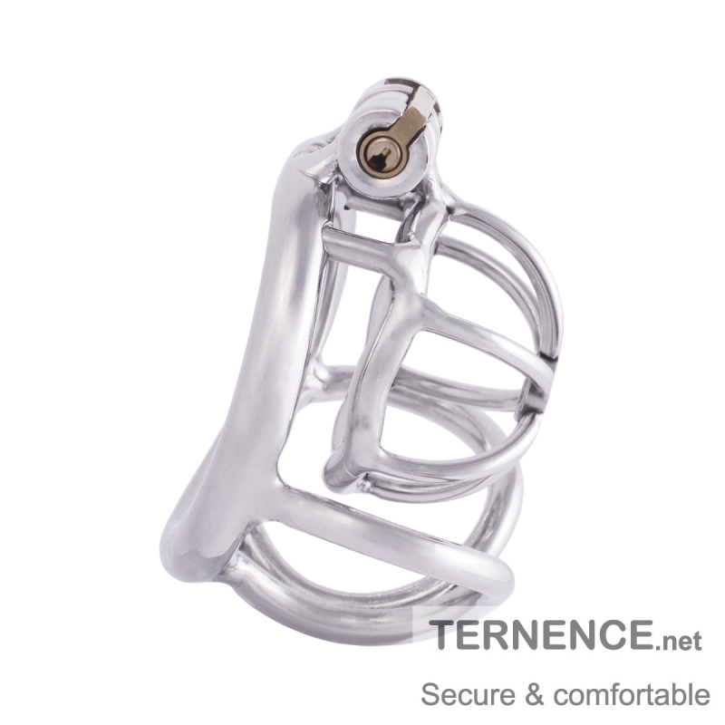 TERNENCE Male Chastity Device Small 304 Steel Stainless Comfortable Ergonomic Design Closed Ring Cock Cage Men