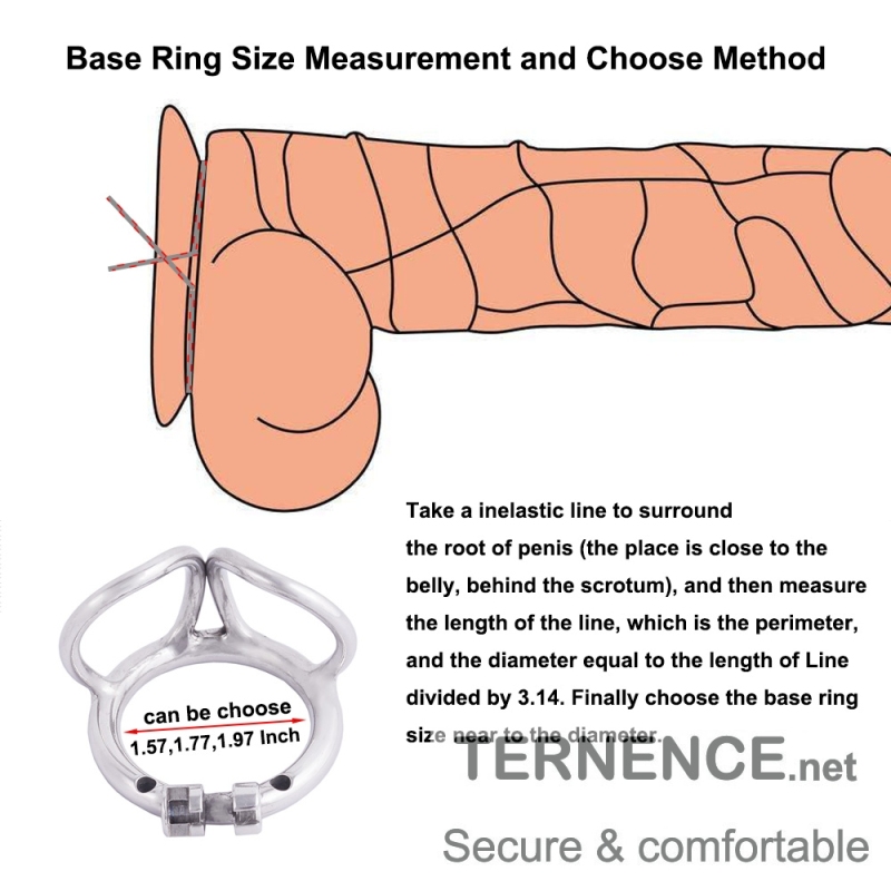 TERNENCE Metal Male Chastity Device 304 Steel Stainless Comfortable Closed Ring Cock Cage Adult Game Sex Toy