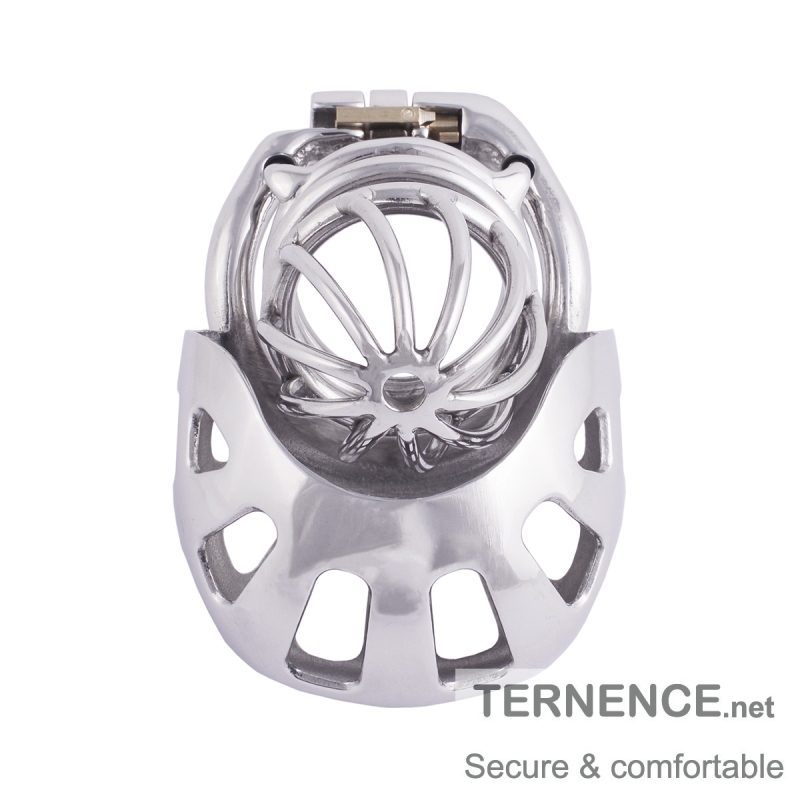 TERNENCE Metal Chastity Cage Device with Ergonomic Design Wrapped Scrotum Ring for Male SM Penis Exercise Sex Toys