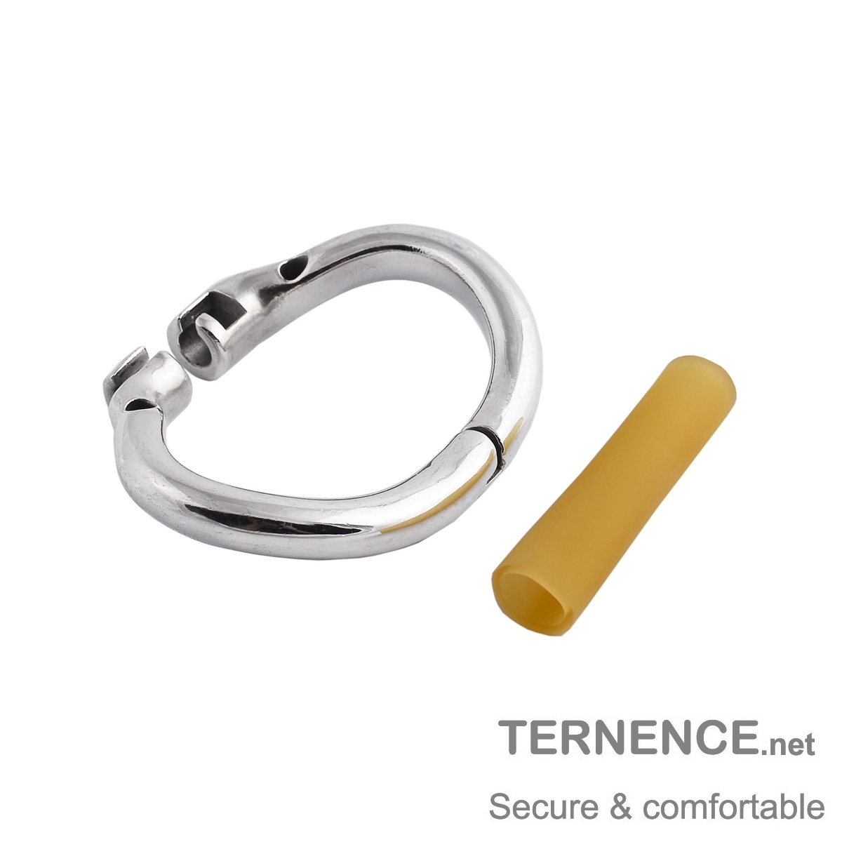 TERNENCE Ergonomic Design Chastity Device Cock Cage Base Hinged Ring Accessories 50mm Latex Tube H105 (2 Pack)