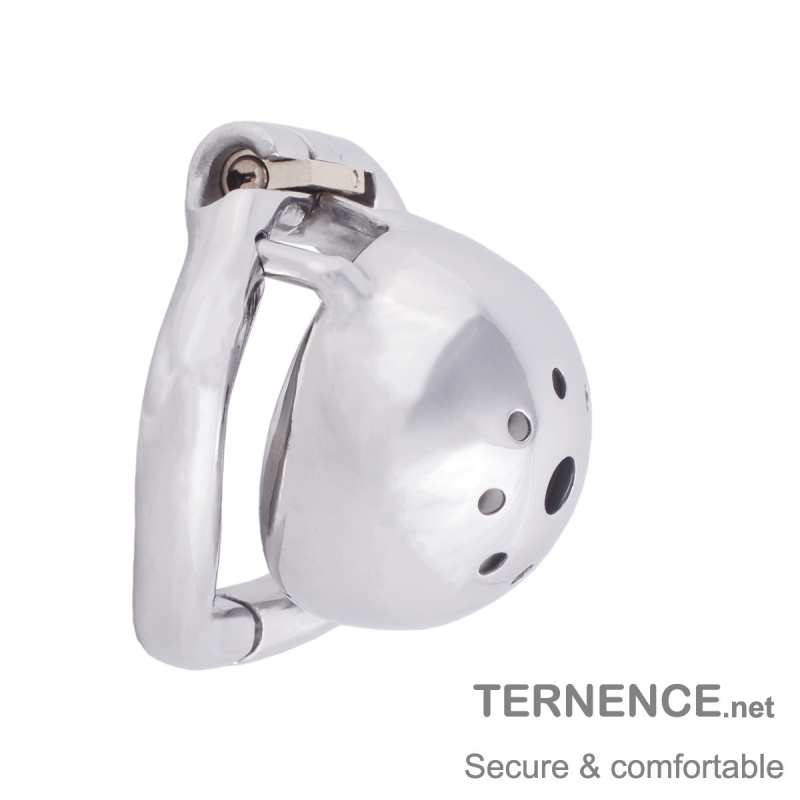 TERNENCE Small Male Chastity Locked Hypoallergenic Stainless Steel Cock Cage