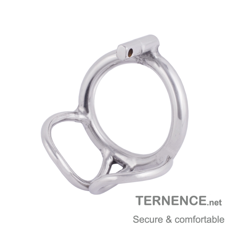 TERNENCE Male Chastity Device Base Ring Ergonomic Design 304 Stainless Steel Cock Cage Closed Ring with Scrotal Splitter