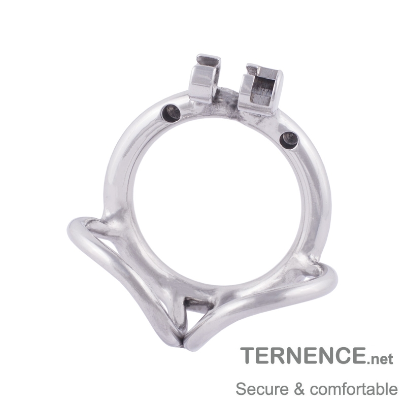 TERNENCE Male Chastity Cage Base Ring 304 Stainless Steel Cage Closed Ring with Scrotal Splitter