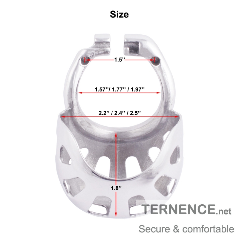 TERNENCE Male Cock Cage Device Base Ring Ergonomic Design 304 Stainless Steel Chastity Device Ring with Scrotal Wrapper