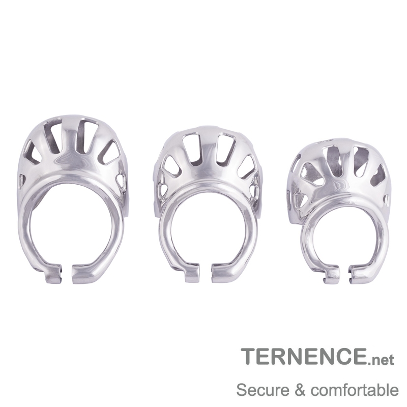 TERNENCE Male Cock Cage Device Base Ring Ergonomic Design 304 Stainless Steel Chastity Device Ring with Scrotal Wrapper