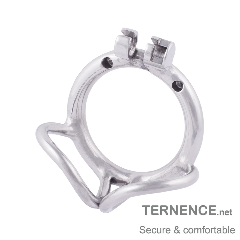 TERNENCE Male Chastity Cage Base Ring 304 Stainless Steel Cage Closed Ring with Scrotal Splitter