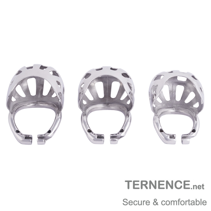 TERNENCE Male Cock Cage Device Base Ring Ergonomic Design 304 Stainless Steel Chastity Device Ring with Scrotal Wrapper