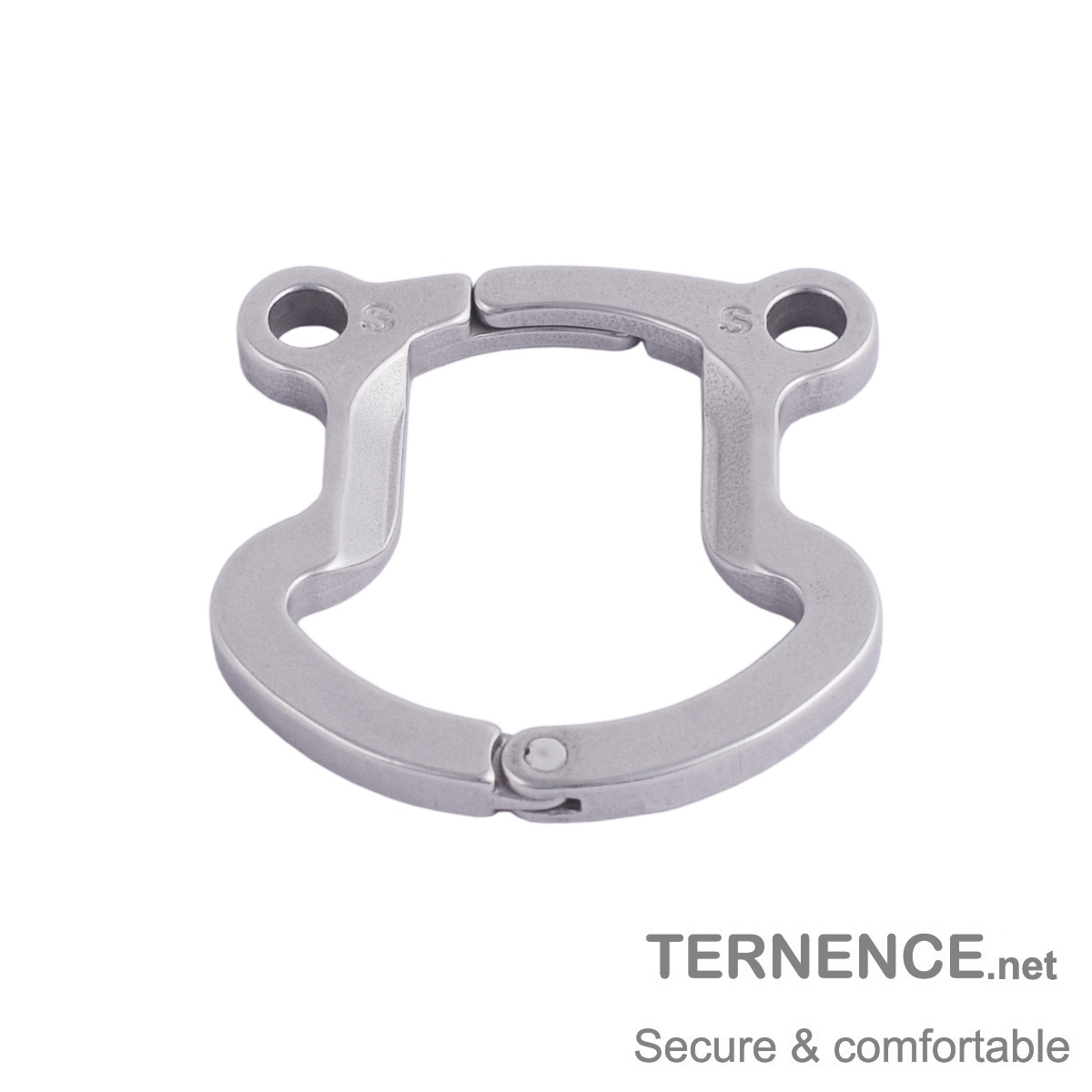 TERNENCE Men's Virginity Lock Belt Male Chastity Cock Cage Anti-Off Ring (for Testis Separation Base Ring：31mm/ 1.22’’)