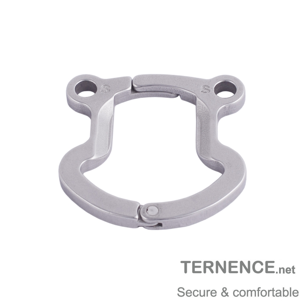 TERNENCE Men's Virginity Lock Belt Male Chastity Cock Cage Anti-Off Ring (for Testis Separation Base Ring：31mm/ 1.22’’)