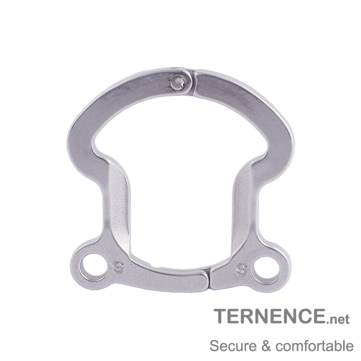 TERNENCE Men's Virginity Lock Belt Male Chastity Cock Cage Anti-Off Ring (for Testis Separation Base Ring: 31mm/ 1.22’’)