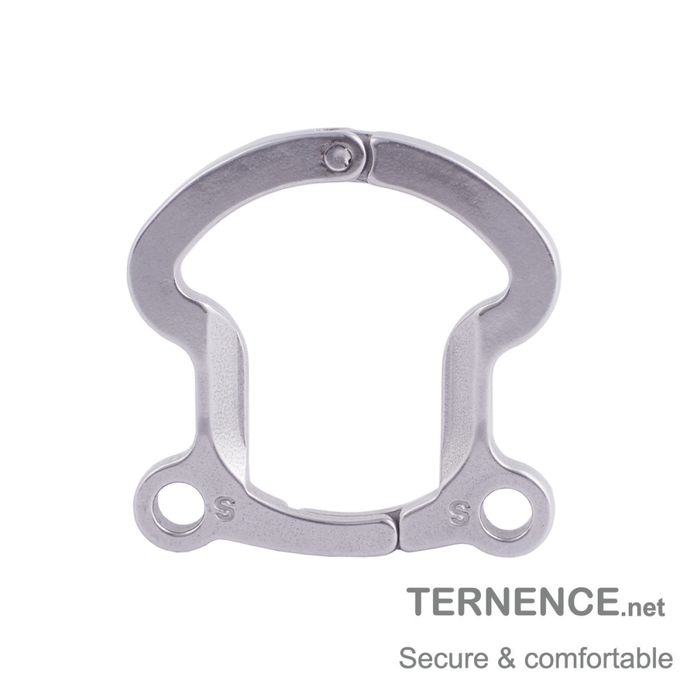 TERNENCE Men's Virginity Lock Belt Male Chastity Cock Cage Anti-Off Ring (for Testis Separation Base Ring：31mm/ 1.22’’)