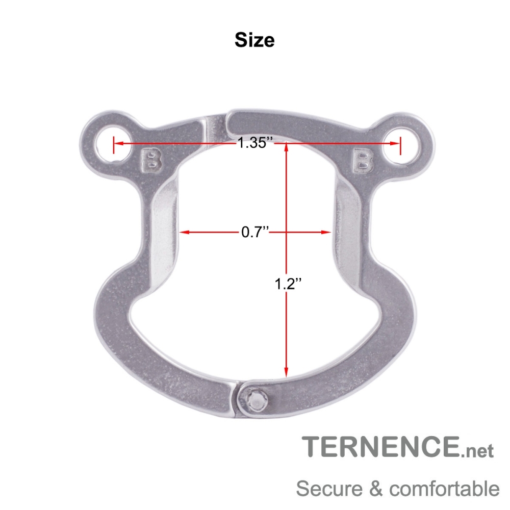 TERNENCE Men's Virginity Lock Belt Male Chastity Cock Cage Anti-Off Ring
