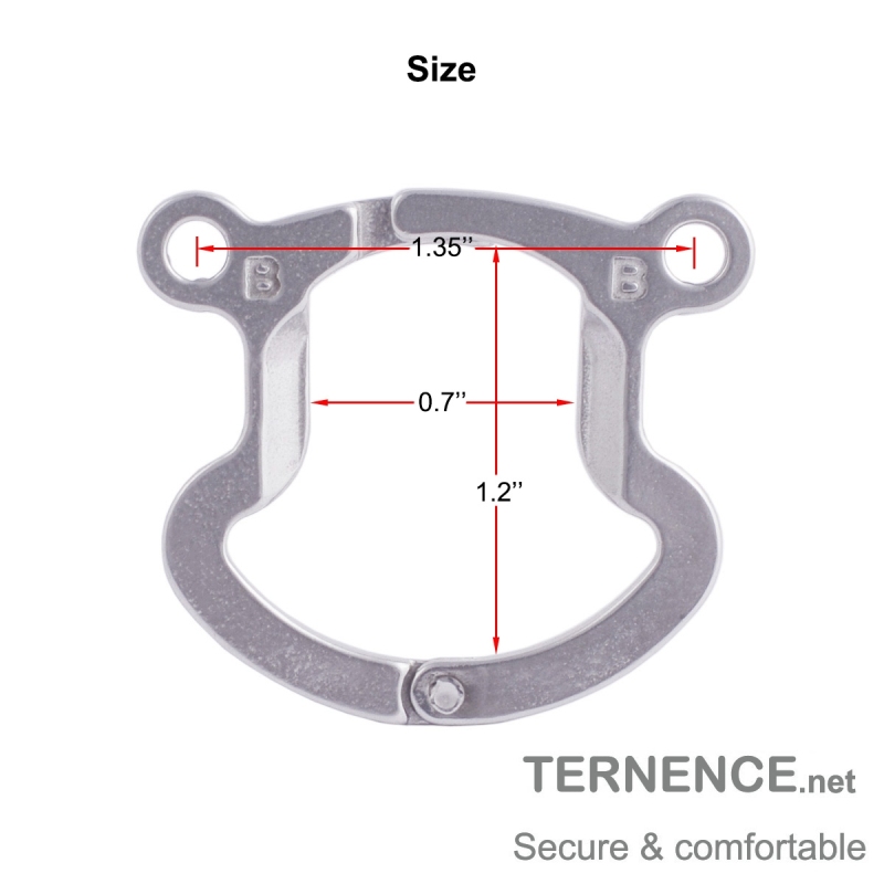 TERNENCE Men's Virginity Lock Belt Male Chastity Cock Cage Anti-Off Ring