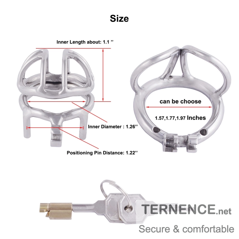 TERNENCE Chastity Locked Breathable Stainless Steel Male Chastity Device Mens Sexual Health SM Penis Exercise Sex Toys