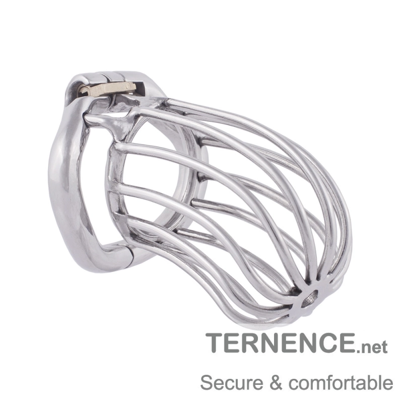 TERNENCE Chastity Locked 304 Stainless Steel Long Section of The cage Men Chastity Lock