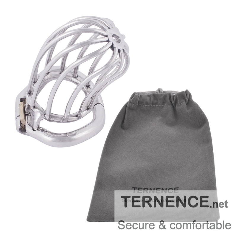 TERNENCE Chastity Locked 304 Stainless Steel Long Section of The cage Men Chastity Lock