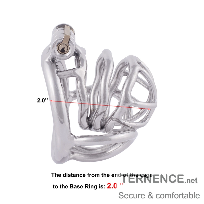 TERNENCE Comfortably Men Chastity Lock Belt 304 Stainless Steel Cock Cage Sex Toy for Men