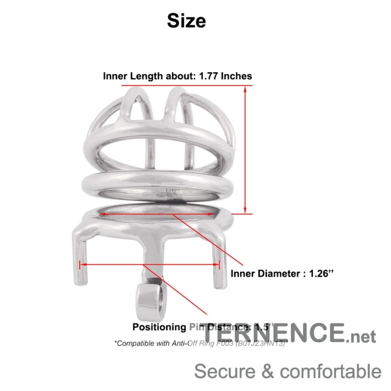 TERNENCE Stealth Convenient Lock Chastity Cage Device for Hinged Ring (only cages do not include rings and locks)