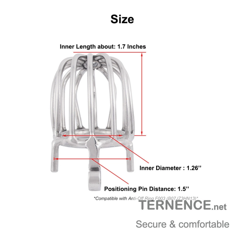 TERNENCE Male Chastity Cock Cage SM Penis Exercise Sex Toys (only cages do not include rings and locks)