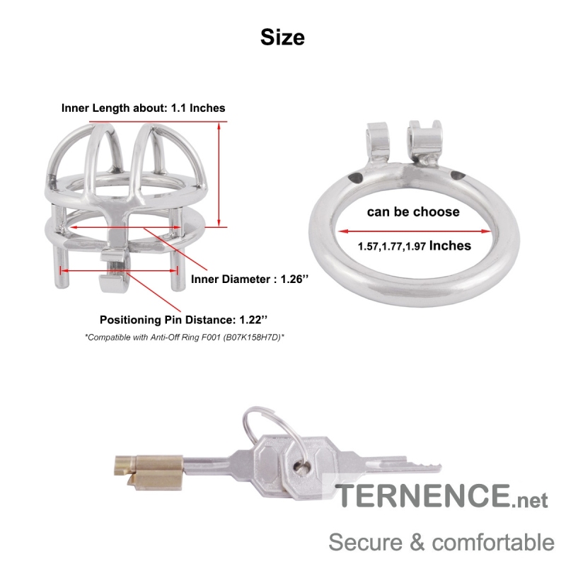 TERNENCE Male Chastity Device Stealth Lock for Adults Solitary Extreme Confinement Cage