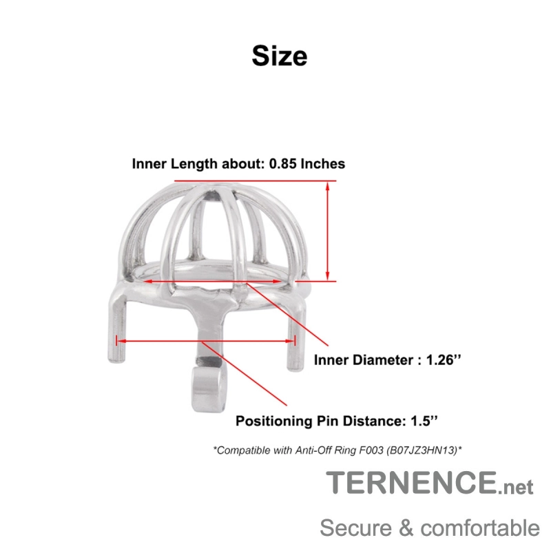 TERNENCE Male Chastity Cock Cage Adult Game Sex Toy for Hinged Ring (only cages do not include rings and locks)