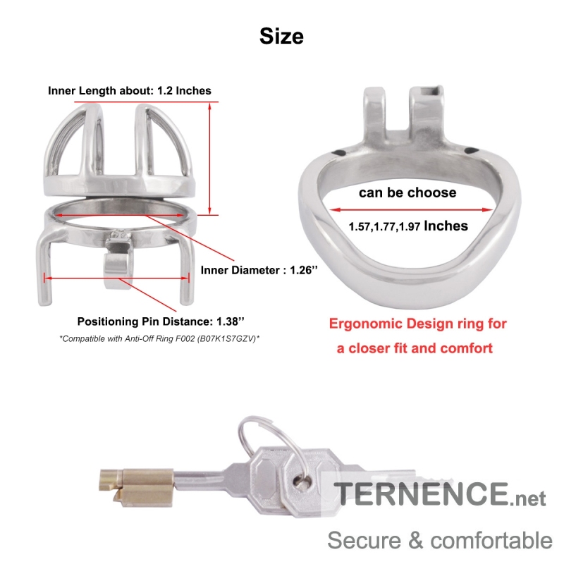 TERNENCE Small Male Chastity Belt Ergonomic Design Cock Cage Sex Toy