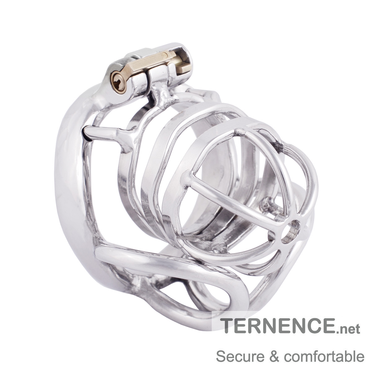 TERNENCE Male Cock Cage Stainless Steel Chastity Device, Comfortable Male Cock Cage Adult Game Sex Toy