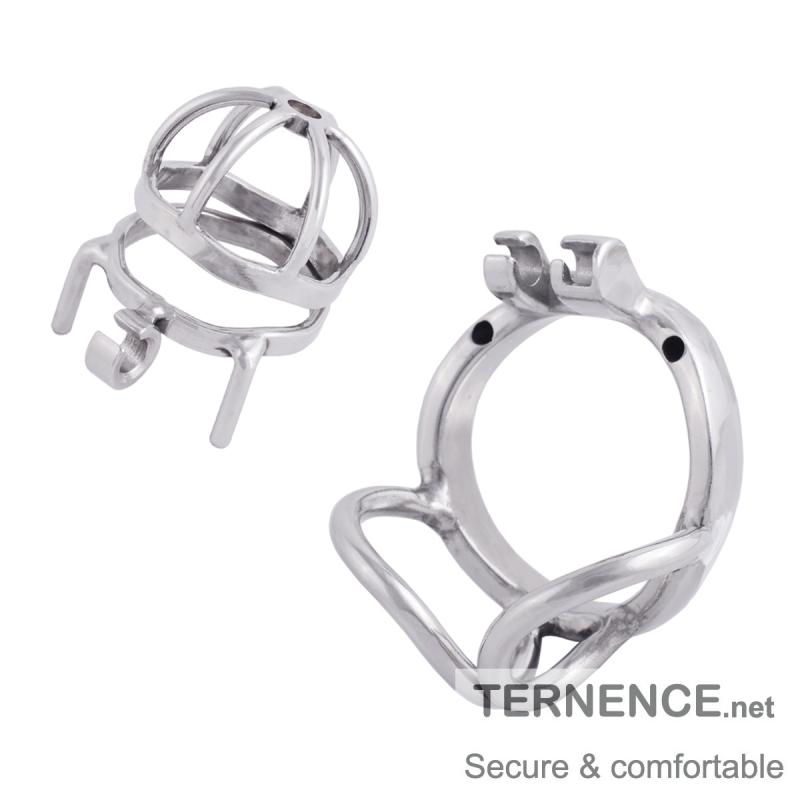 TERNENCE Male Cock Cage Chastity Device Stainless Steel Comfortable Ergonomic Design Closed Ring Cock Cage Adult Game Sex Toy