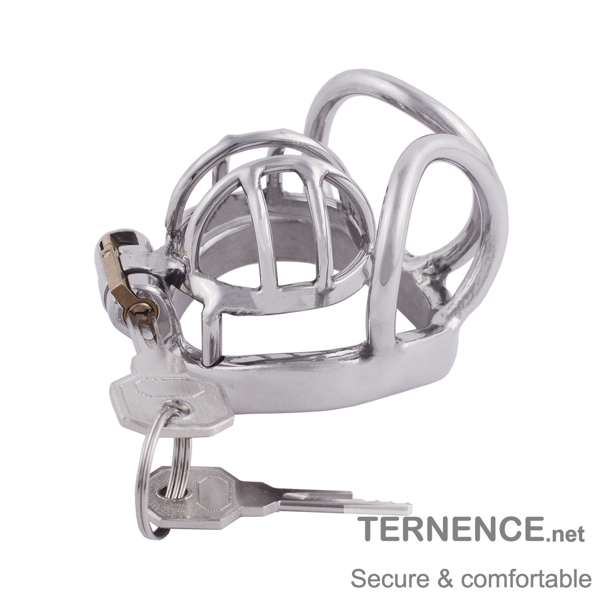 TERNENCE Small Male Cock Cage Comfortably Men Chastity Lock Belt 304 Stainless Steel Chastity Cage