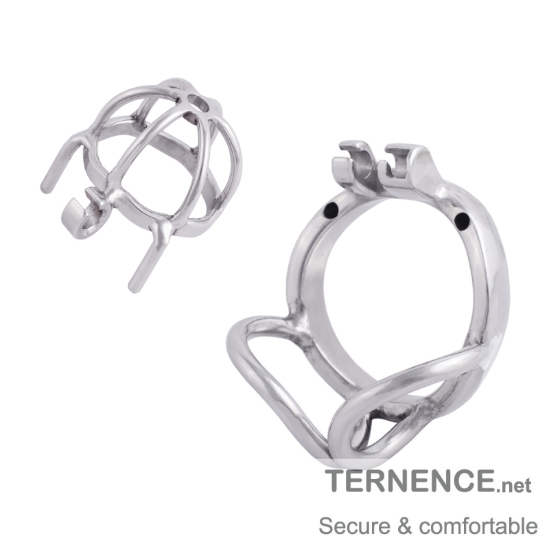 TERNENCE Male Chastity Device Base Ring Ergonomic Design Stainless Steel Cock Cage Closed Ring with Scrotal Splitter