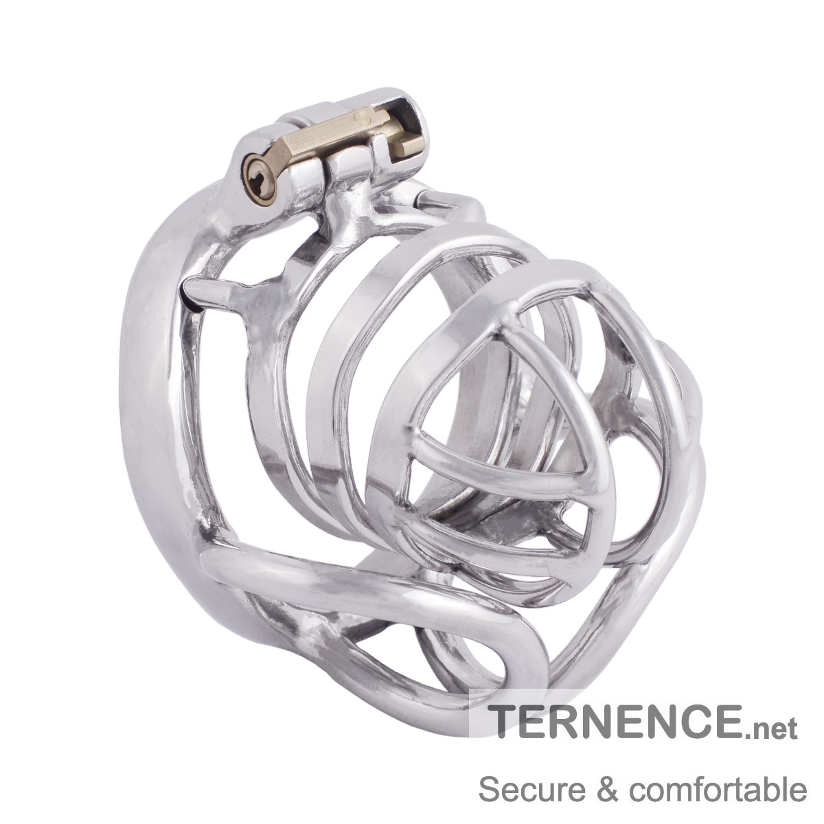TERNENCE Chastity Cage Steel Stainless Penis cage with Ergonomic Design Splitter Base Ring for Male SM Penis Exercise Sex Toys
