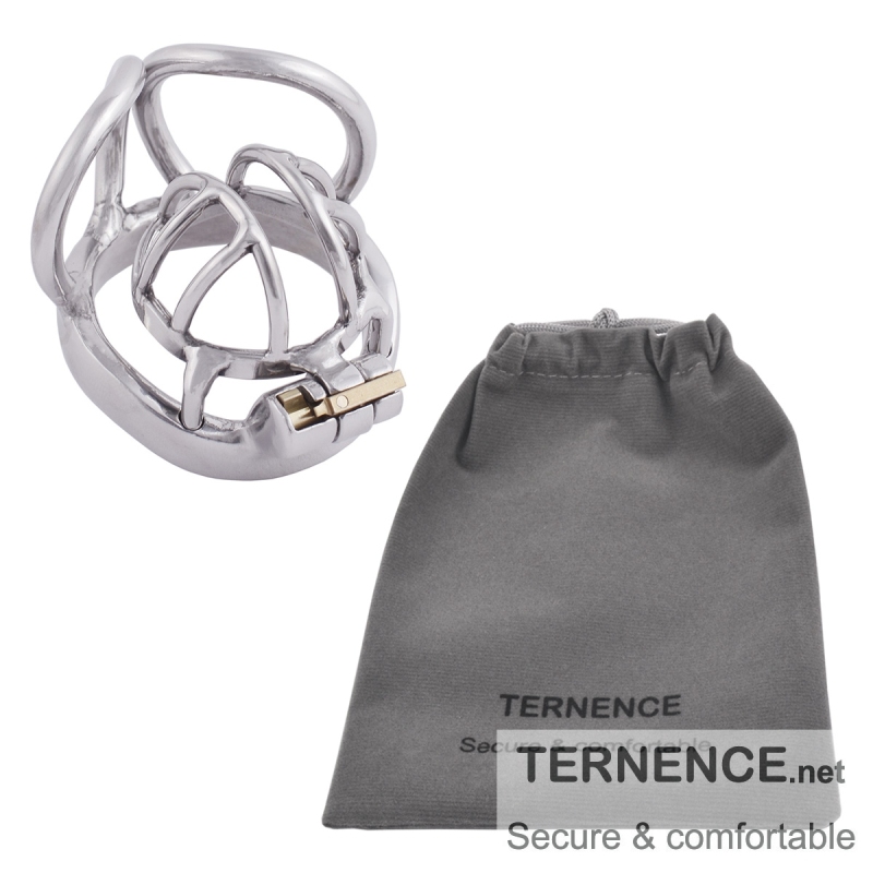 TERNENCE Small Male Cock Cage Comfortably Men Chastity Lock Belt 304 Stainless Steel Chastity Cage