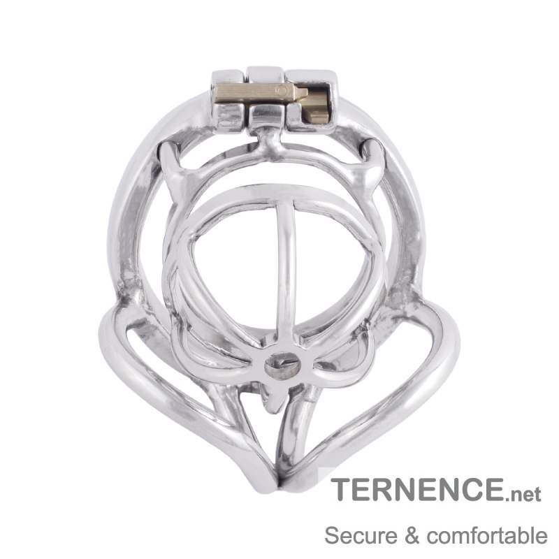 TERNENCE Male Cock Cage Chastity Device Stainless Steel Comfortable Ergonomic Design Closed Ring Cock Cage Adult Game Sex Toy