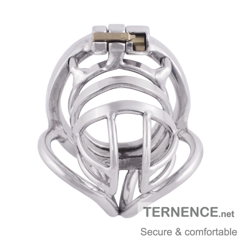 TERNENCE Chastity Cage Steel Stainless Penis cage with Ergonomic Design Splitter Base Ring for Male SM Penis Exercise Sex Toys