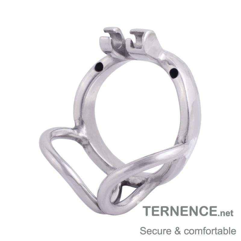 TERNENCE Male Chastity Device Base Ring Ergonomic Design Stainless Steel Cock Cage Closed Ring with Scrotal Splitter