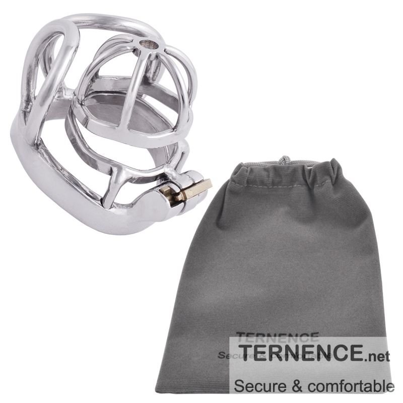 TERNENCE Male Cock Cage Chastity Device Stainless Steel Comfortable Ergonomic Design Closed Ring Cock Cage Adult Game Sex Toy