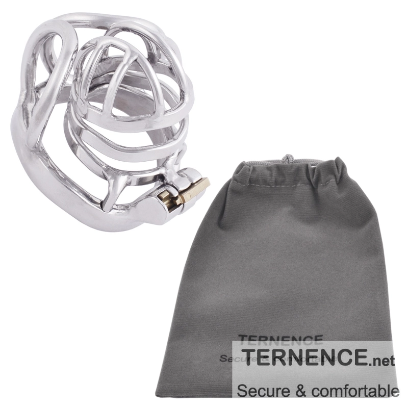 TERNENCE Chastity Cage Steel Stainless Penis cage with Ergonomic Design Splitter Base Ring for Male SM Penis Exercise Sex Toys