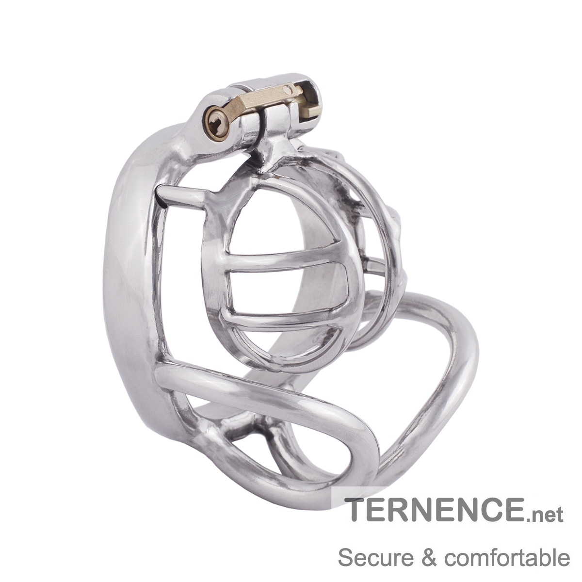 TERNENCE Small Male Cock Cage Comfortably Men Chastity Lock Belt 304 Stainless Steel Chastity Cage