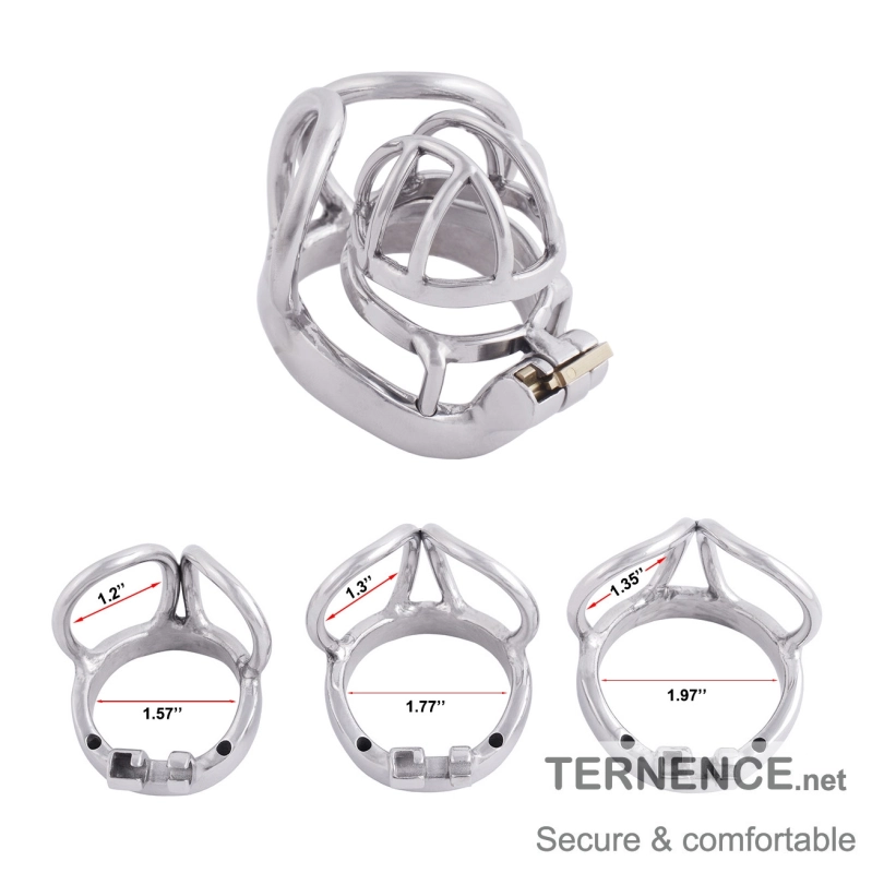 TERNENCE Male Chastity Device 304 Steel Stainless Comfortable Ergonomic Design Closed Ring Cock Cage Men Adult Sex Toys