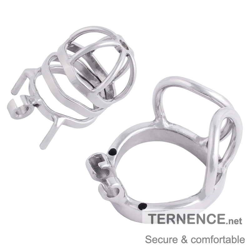 TERNENCE Male Cock Cage Stainless Steel Chastity Device, Comfortable Male Cock Cage Adult Game Sex Toy