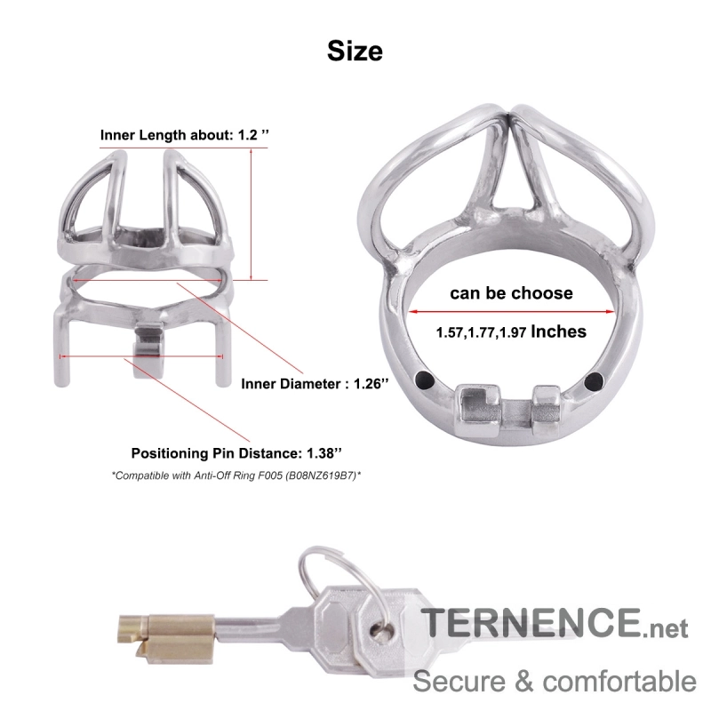 TERNENCE Male Chastity Device 304 Steel Stainless Comfortable Ergonomic Design Closed Ring Cock Cage Men Adult Sex Toys