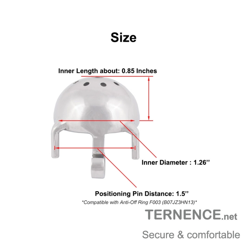 TERNENCE Chastity Cage Device Stainless Steel short Cock Cage for Hinged Ring (only cages do not include rings and locks)