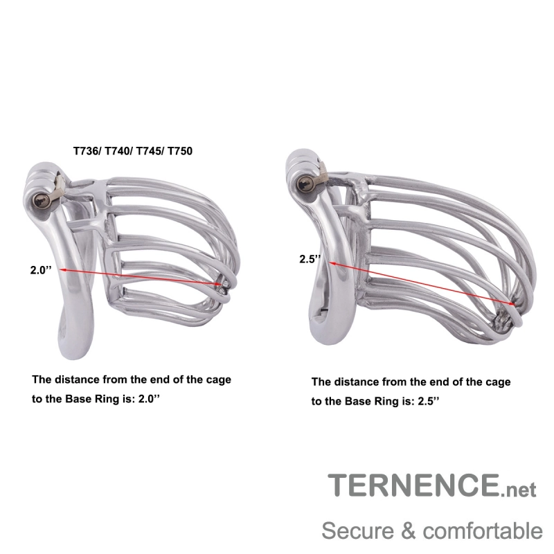 TERNENCE Long Section Chastity Lock Device for Hinged Ring (only cages do not include rings and locks)